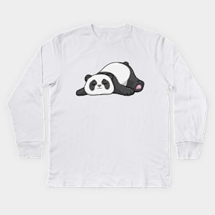 Panda at Sleeping Kids Long Sleeve T-Shirt